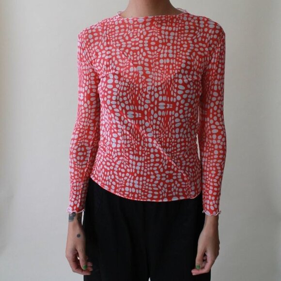 ISO "ninstudio" SWIRL TOP - COSMIC RED *ANY SIZE* - Picture 1 of 1
